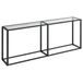 vidaXL Wandtafel 200x35x75,5 cm gehard glas transparant