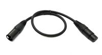 System-S Audio XLR-kabel 50 cm 5-polige stekker naar 3-polige vrouwelijke adapter in zwart