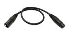 System-S Audio XLR-kabel 50 cm 5-polige stekker naar 3-polige vrouwelijke adapter in zwart