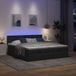 Maison Exclusive - Cadre de lit ottoman avec matelas, noir, 180x200 cm, textile