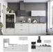 Vicco Complete keukeneenheid Fame-Line, Wit Landhuis/Wit, 280 cm, WB Antraciet