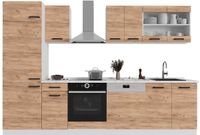 Vicco R-Line Complete keukeneenheid – 300 cm WB Marmer Eik goud/wit