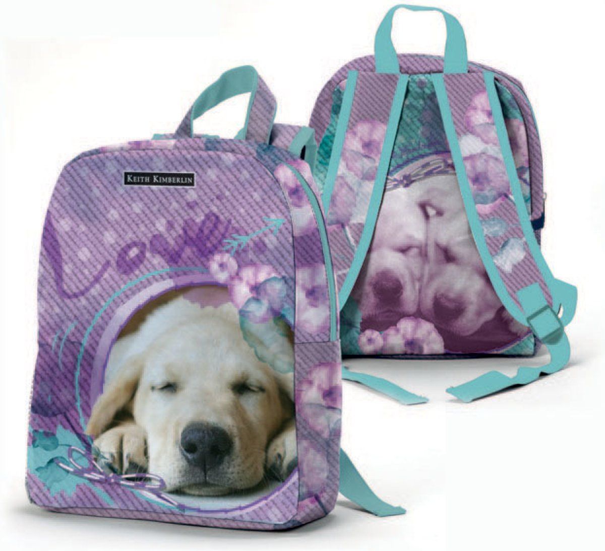 Keith Puppy's Rugzak - 27 cm - Paars - Polyester