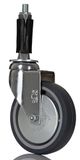 RS PRO, Draailager zwenkwiel, wiel ø 100 mm, 60 kg, gewicht H. 127 mm, wiel B. 30 mm, bouten, uittrekbaar, rubber materiaal