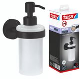 tesa® Moon Black Zeepdispenser, mat zwart, gesatineerd glas, 200ml