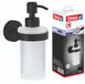 tesa® Moon Black Zeepdispenser, mat zwart, gesatineerd glas, 200ml