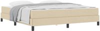 vidaXL Boxspringbed Crème Stof 180 x 200 cm