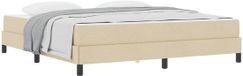vidaXL Boxspringbed Crème Stof 180 x 200 cm