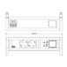 Bachmann Desk 2xCEE7/3 1xUSB A/C 22W 1xCM GST18 RAL9010