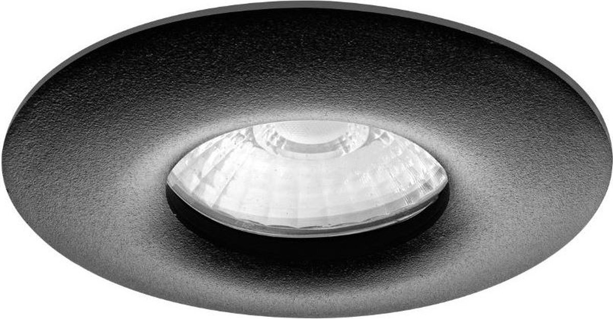 RTM Lighting LED IP65 Badkamerspot Regina -Rond Zwart -Koel Wit -Dimbaar -4.9W -Philips LED