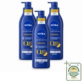 Nivea 3 x Q10 Verstevigende Bodylotion avec Pompe - Vitamine C - 48 heures Hydratation - Pour Peau Sèche - 400 ml