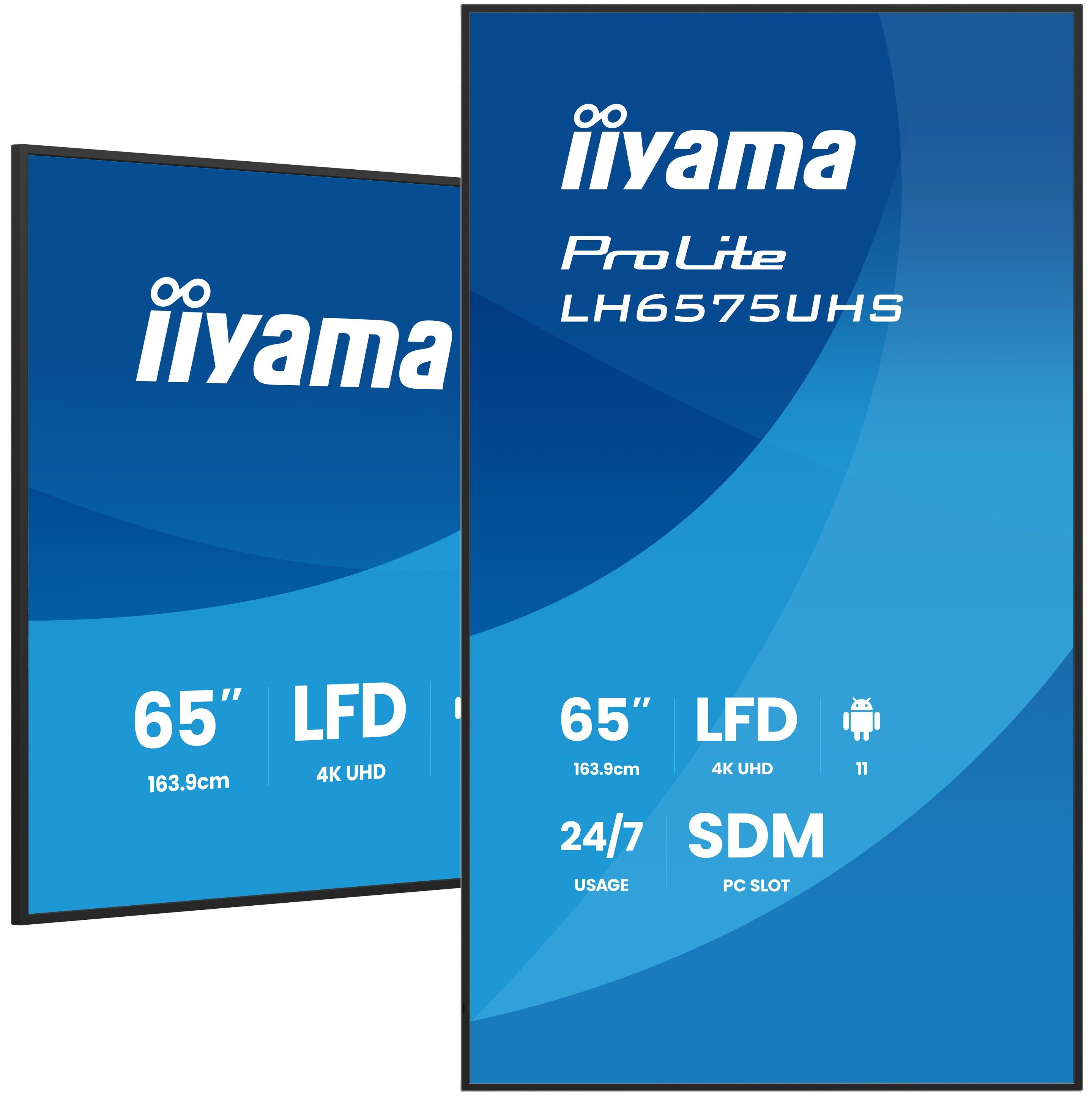 iiyama ProLite 65" 4K UHD Digital Signage Display - Android, Wi-Fi, 24/7