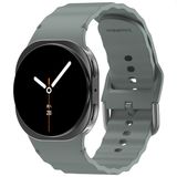 imoshion Wave Siliconenband - Geschikt voor Samsung Galaxy Watch 8 (40/44mm) / Classic (46mm) - Donkergrijs