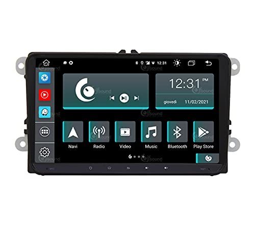 Jf Sound car audio system Op maat gemaakte autoradio voor Volkswagen Android GPS Bluetooth WiFi Dab USB Full HD Touchscreen Display 9\" Easyconnect Processor 8core Stembediening
