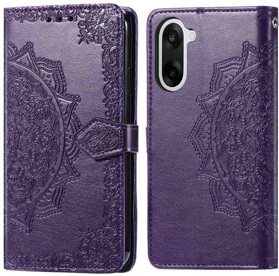 imoshion Hoesje - Geschikt voor OnePlus Nord CE5 - Mandala Bookcase - Paars