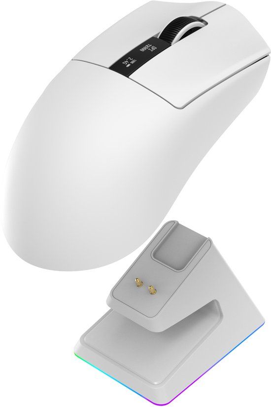 Oniverse Vanguard muis Gamen Ambidextrous RF-draadloos + Bluetooth Optisch 12000 DPI Wit