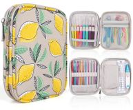 Crochet hook storage box with double compartments for travel