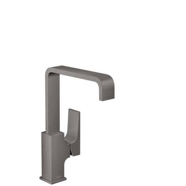 Hansgrohe Metropol wastafelkraan met clickwaste brushed black chrome 32511340