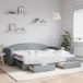 Maison Exclusive - Lit gigogne extensible avec tiroirs, gris clair, 90x200 cm, rembourré