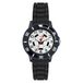 s.Oliver Kinderhorloge - rond - zwart - 38 mm - plastic horloge met kwartsuurwerk op siliconen band met gesp - analoog polshorloge - 5 ATM waterdicht - krasbestendig
