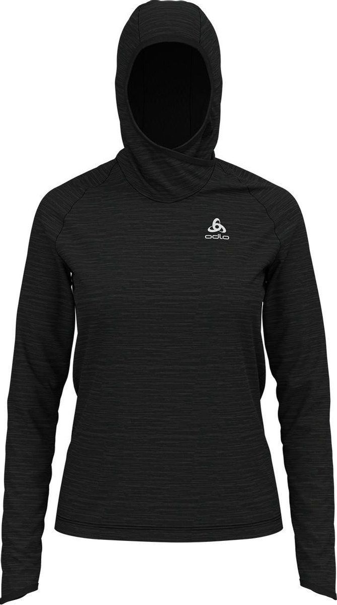 ODLO Millenium Element Hoody Dames - black melange - 7613361705960