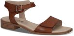 Caprice Dames Sandaaltje 9-28202-44 303 G-breedte Bruin Leer Blokhak 39 EU