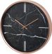 Unity Wandklok, Bolton Marmereffect, Silent Sweep, Modern, Zwart, 38 cm