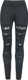 Rotterdamned Women's Leggings with Cuts and Lace Dames Legging - zwart - M