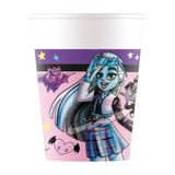 ALMACENESADAN 5054; 8 bekers van karton, ideaal voor feestjes en verjaardagen, monsters high; inhoud 220 ml