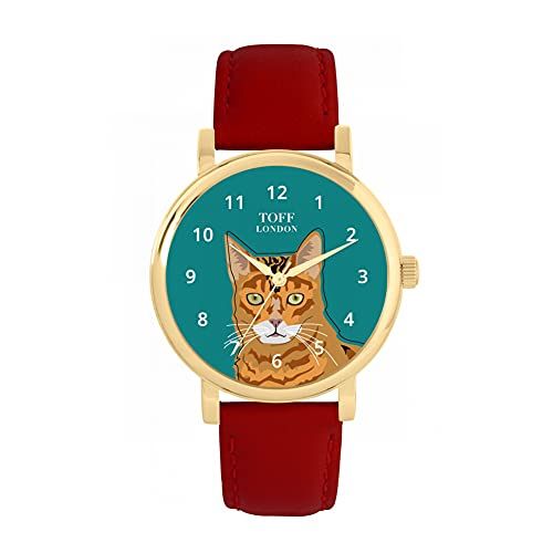 Toff London Ginger Bengal Head Cat Watch - 5059656639169