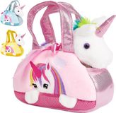 BRUBAKER Regenboog Pluche Eenhoorn 21 cm - Wit