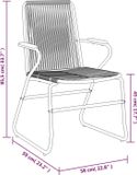 vidaXL 7-delige tuinset, noir, PVC-rattan