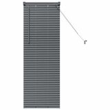 vidaXL Venetiaanse jaloezie donkergrijs 130 x 50 cm 25 mm aluminium