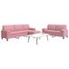 Maison Exclusive Ensemble de canapé 3 pièces avec coussins et appuie-nuque, velours rose