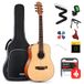Donner Akoestische Gitaar 3/4 Gitaar Beginner Dreadnought 36 Inch Gitaar Starter Kit Met Tas Capo Tuner Strap String Gitaar Picks (Natuurlijk)