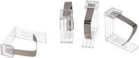 Gerimport Tafelkleed klemmen - 4x stuks - transparant - kunststof - 4,5 x 6 cm