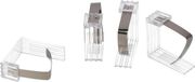 Gerimport Tafelkleed klemmen - 4x stuks - transparant - kunststof - 4,5 x 6 cm
