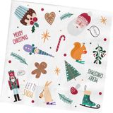 Folat Servetten Kerstsymbolen Holly Jolly 33 x 33 cm 20 stuks
