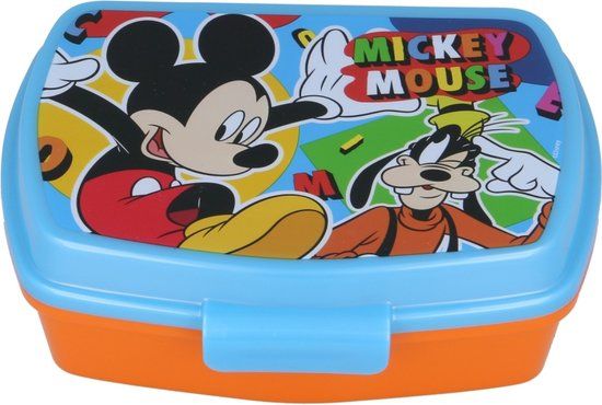 Marvel Broodtrommel Mickey Mouse Happy smiles Plastic Rood Blauw (17 x 5.6 x 13.3 cm)