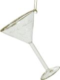 Merkloos / Sans marque Kaemingk B.V. Transparant cocktailglas kerstversiering hangdecoratie 10 cm