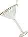 Merkloos / Sans marque Kaemingk B.V. Transparant cocktailglas kerstversiering hangdecoratie 10 cm