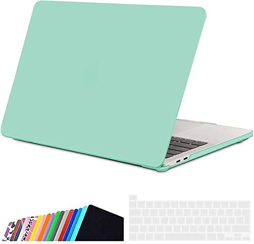 iNeseon MacBook Air 13-inch Case Hoes A2337 (M1)/ A2179/ A1932, Slanke Harde Beschermhoes + Toetsenbordhoes voor 2020 2019 2018 MacBook Air 13 met Touch ID, Lichtgroen
