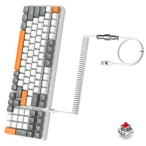 K3 Pro Mechanisch Toetsenbord Bedraad Ultra-Compact Mini 98 Toetsen RGB Verlichte LED Clicky Optische Lineaire Blauwe Switch Opgerolde USB-kabel Type-C naar USB-A, TPU-veerkabel Afneembare metalen aviation connector