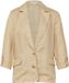 s.Oliver Blazer femme coupe regular beige clair lin manches trois quarts