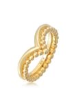 Elli - Ring - Dames Stack Balmotief in 925 Sterling Zilver - Goud
