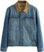 Next Heren Denim Jack met Borgvoering Blauw