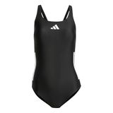 adidas dames 3 Stripes C-Back Swimsuit Swimwear, Black/White, 36