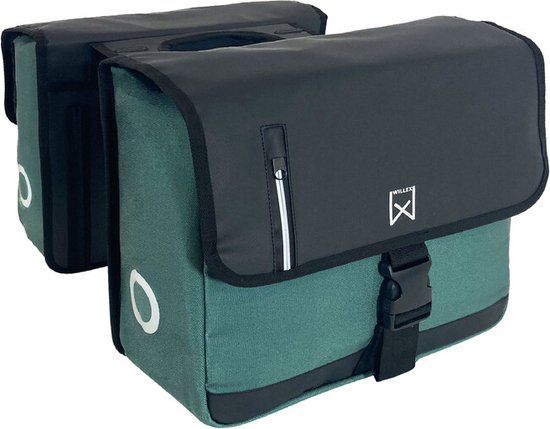 Willex Dubbele Fietstas 46L - Groen/Zwart