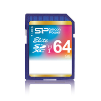 Silicon Power Elite SDXC 64GB - Class 10 - 50MB/s Lezen - Zwart