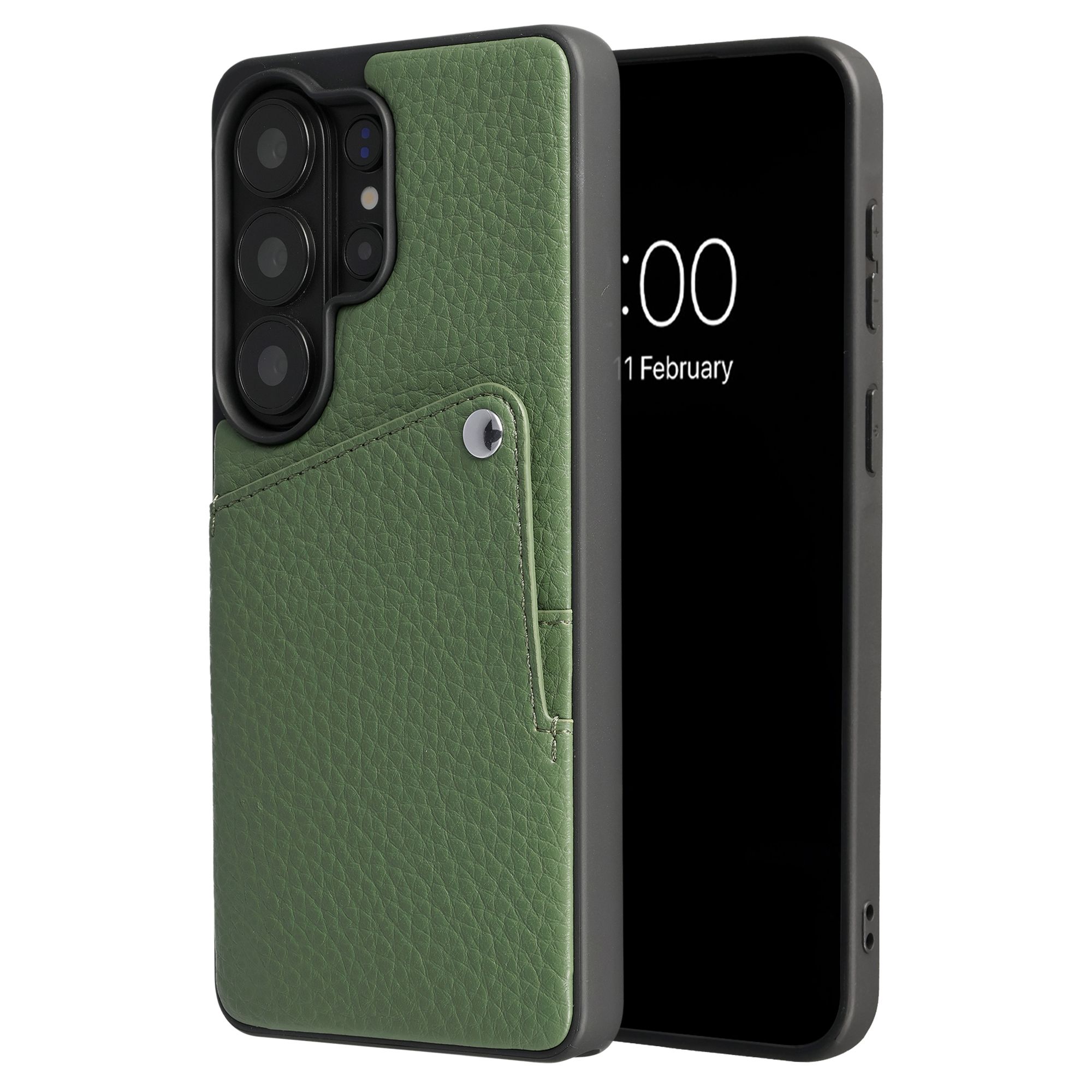 Selencia Riva Backcover met Pashouder Samsung Galaxy S26 Ultra - Sage Green